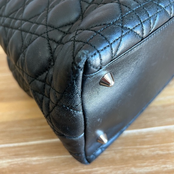 Authentic Christian Dior Cannage Lady Dior Soft Black Tote - Picture 10 of 16